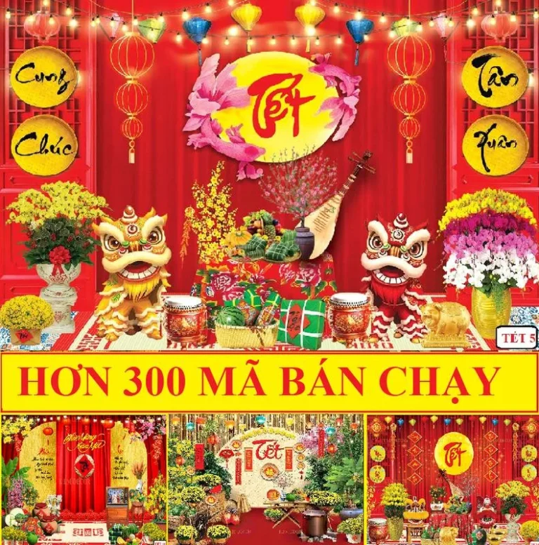 Phông nền vải trang trí Tết 2027